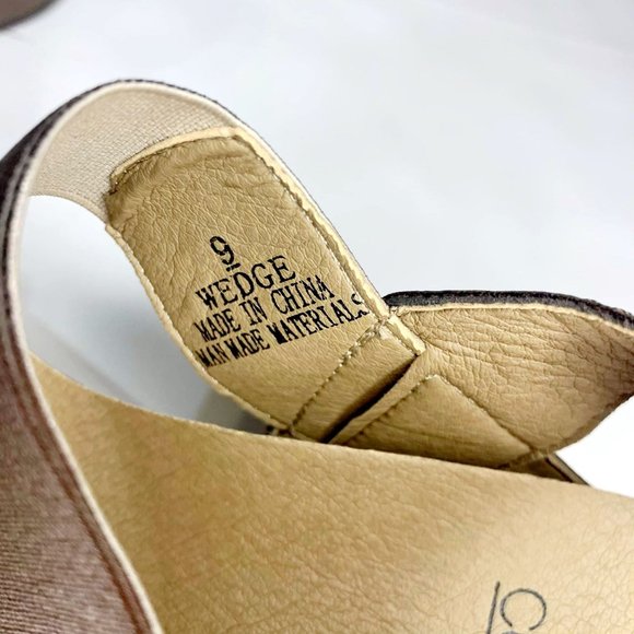 Corkys Women's Agnus Platform Wedge Sandal Bronze size 9 - Picture 7 of 8